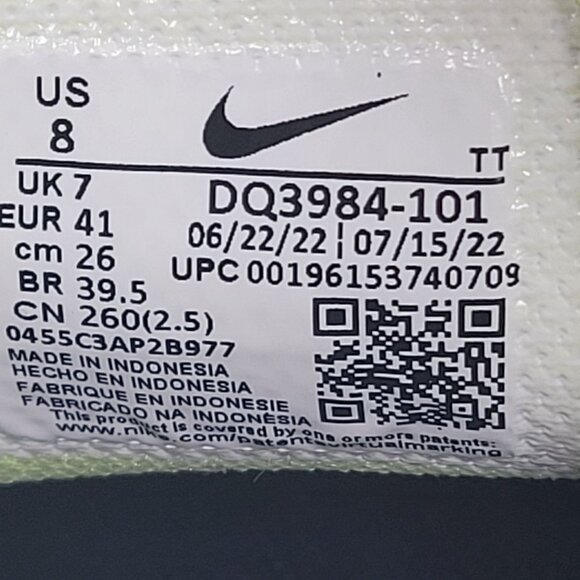 Nike Air Max TW Men's White Lemon Twist Navy Athletic Shoes DQ3984-101 US Size 8 - Picture 10 of 10